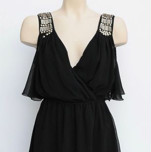 Ya Los Angeles Black Grecian-Style Tunic Dress